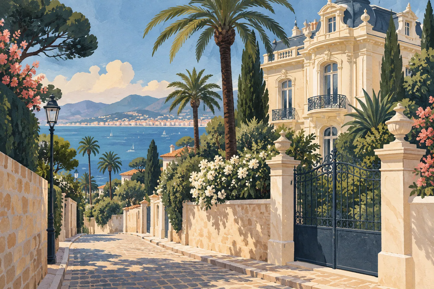 Illustration éditoriale évoquant l’ambiance de Basse Californie, à Cannes